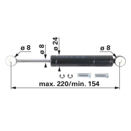 Grammer - Amortyzator siedzenia 140/220 mm - 122885