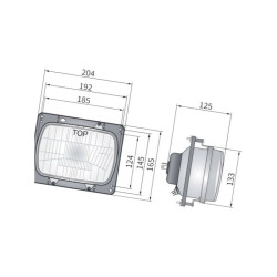 Head lamp unit H4