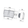 Reflektor 130x120, drogowy Renault 7700692117, NH