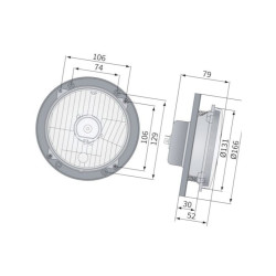 Head lamp unit H4
