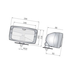 Head lamp unit H4