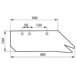Lemiesz, lewy 14" 093137 pasuje do Fraugde