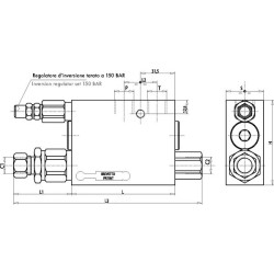 Zawór obrotu pługa dla siłowników 80-100 mm VRAP DE, V0300 Oleodinamica Marchesini 5700037707228