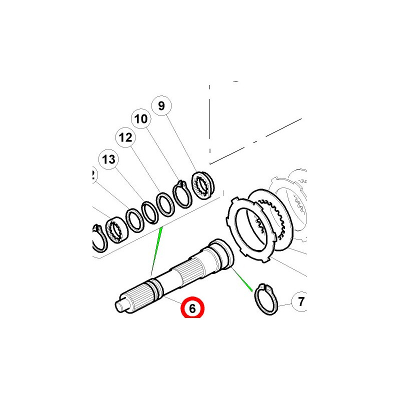 Wałek sprzęgła hydraulicznego 6005026945
