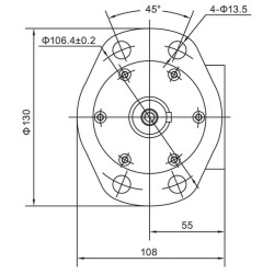 Silnik hydrauliczny 250cm3/obr SMR 10,0KW 235obr/min fi 32mm gopart 8719607280075