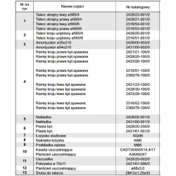Ramię talerza lewe do 09.2009 r. 2428301000 Unia 2428301000