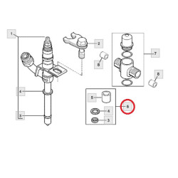RE32011 John Deere Zestaw uszczelek wtryskiwacza