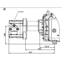 Pompa próżniowa z napędem hydraulicznym 13520 l/min z automatycznym smarowaniem i balastem B.P.