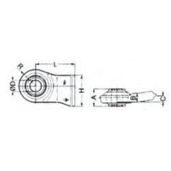 Końcówka cięgna do wspawania fi28mm 22mm/80mm Walterscheid 8432970170780