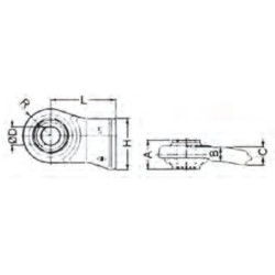 Końcówka cięgna do wspawania fi28mm 22mm/80mm Walterscheid 8432970170797