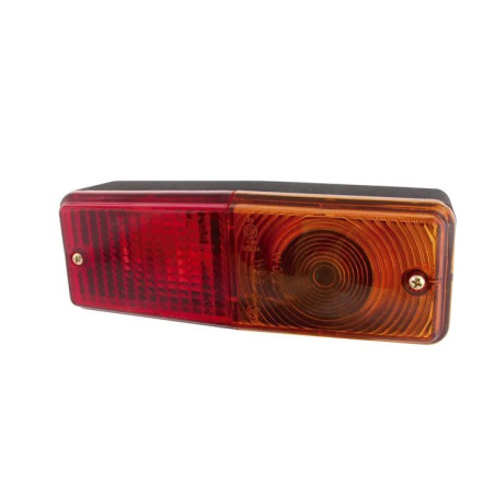 Lampa tylna zespolona, prostokątna, 12/24V pomarańczowa/czerwona, przykręcana