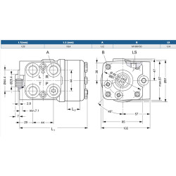 Orbitrol 80 OSPC-LS, Danfoss 150-1230, 225/170 bar