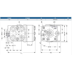 Orbitrol 100 OSPC-LS, Danfoss 150-1231, 225/170 bar