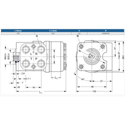 Orbitrol 125 OSPB-ON, Danfoss 150N-0042, 280/210 bar
