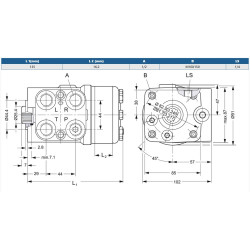 Orbitrol 125 OSPC-LS, Danfoss 150-1190, 225/ 170 bar