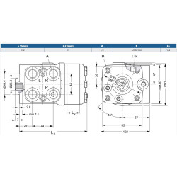 Orbitrol 100 OSPC-LS, Danfoss 150-1181, 90/50 bar