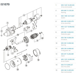 Rozrusznik Claas Ares 7700067836, RE504807, AL81154 - Mahle IS1070 Kramp 8719493088649