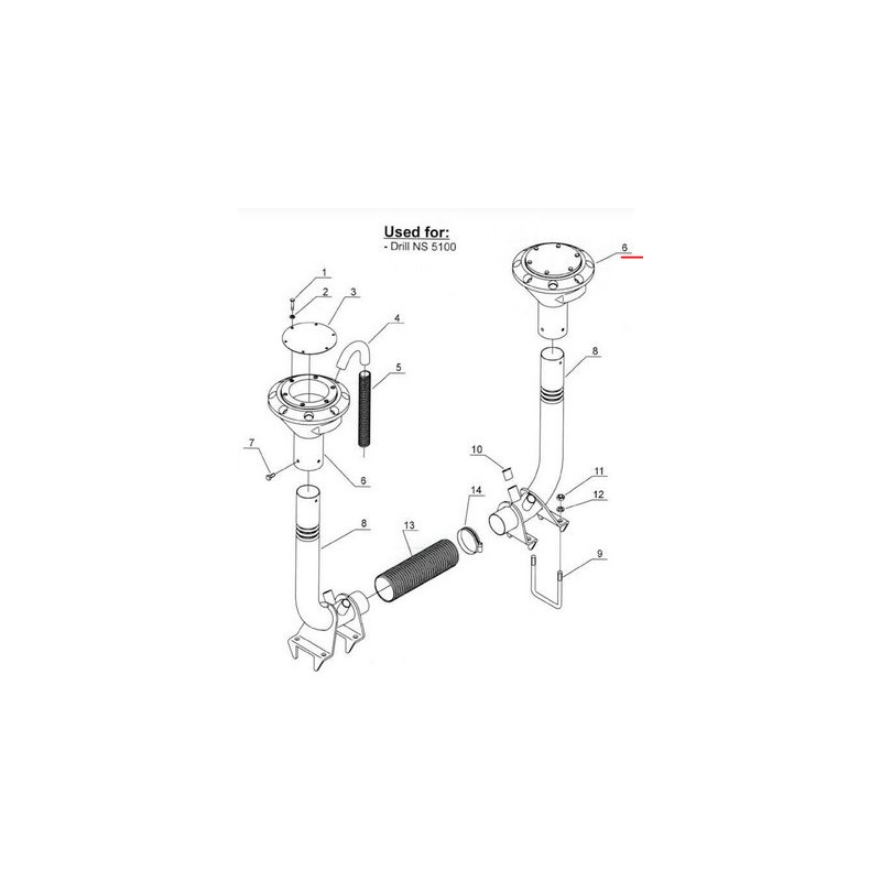 Kongskilde 7002158530 Górny dystrybutor