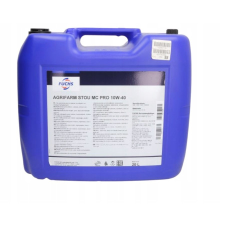 Olej silnikowy Fuchs 10W40 Agrifatm STOU MC PRO 20L