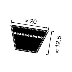 Pasek klinowy 20x3400mm Ld Optibelt 4014486037142
