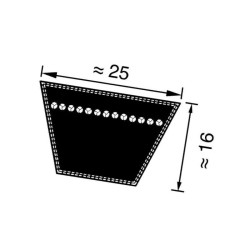 Pasek klinowy 25x3210mm Ld Optibelt 4014486038569