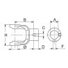 B&P 2120B6255 Widłak fi30 z klinem - 22,0x54,0 G1 Bondioli Pavesi
