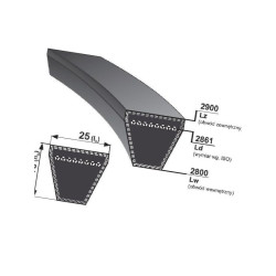 Pasek klinowy 22x3390mm Ld Optibelt 5700037344973
