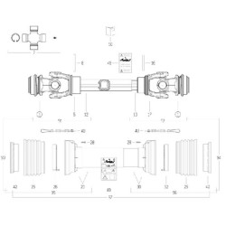 Wał przegubowy S0 L1210 mm Bondioli&Pavesi