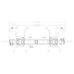 Wał przegubowy G4 L1210 mm Bondioli&Pavesi