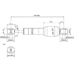 Sprężyna gazowa L346,5 Stabilus 000213