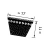 Pasek klinowy uzębiony 17x1005mm Ld BX38" Optibelt 4014486096330