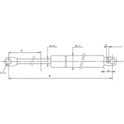 Sprężyna gazowa, L271 - 450N Stabilus 3551RA
