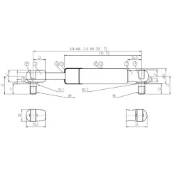 Sprężyna gazowa L585-500N Stabilus 536088