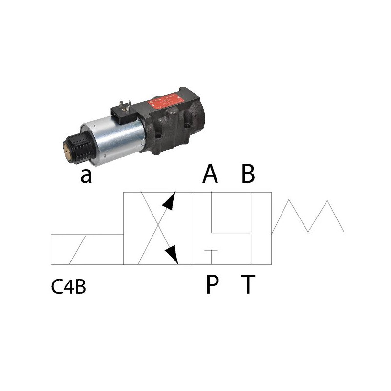 Elektrozawór Cetop 05 - NG10 4/2 C4B 12V 350 bar 