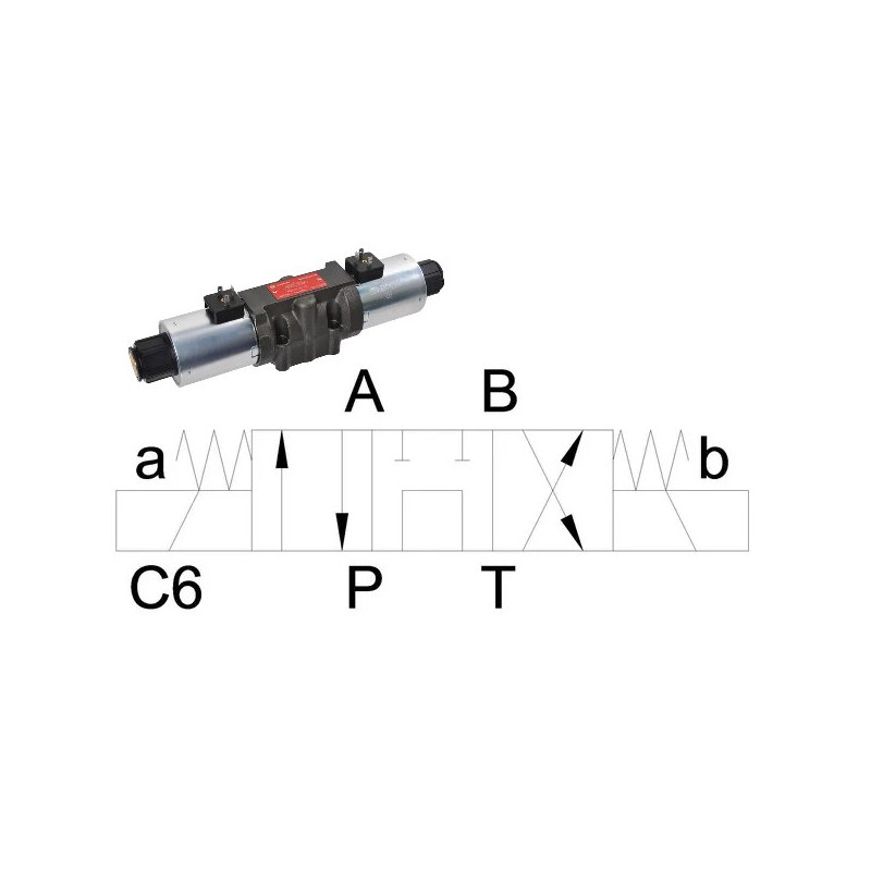 Elektrozawór Cetop 05 - NG10 4/3 C6 12V 350 bar 