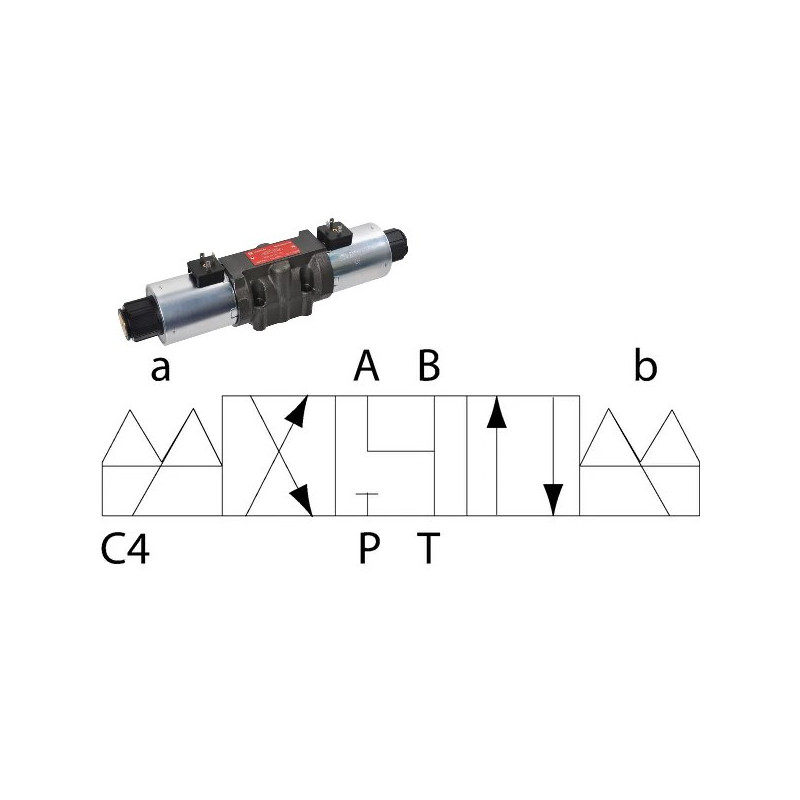 Elektrozawór Cetop 05 - NG10 4/3 C4 12V 350 bar 