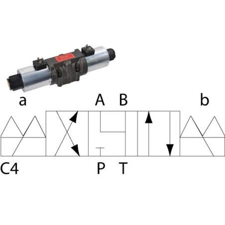 Elektrozawór Cetop 05 - NG10 4/3 C4 12V 350 bar 