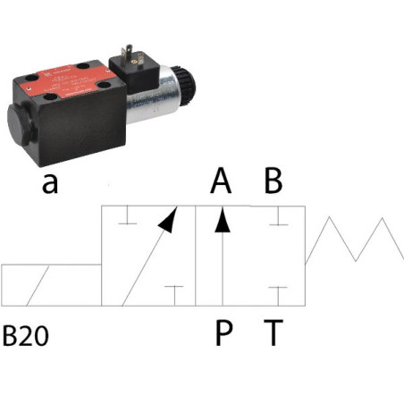 Elektrozawór Cetop 03 - NG6 4/2 SB20 12V 320 bar 