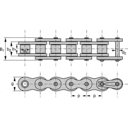 Łańcuch 24B-1, - 1i1/2"x1" - Gopart 24B1GPP005