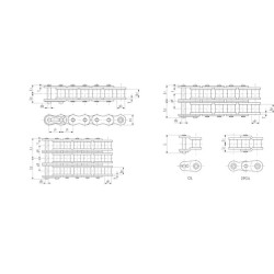 Zamek 10B łańcucha 5/8x3/8 V2A Tsubaki RS10B1SSS