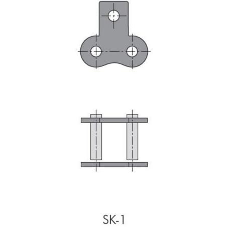 Zamek 10B łańcucha z klipsem SK-1 Tsubaki RS10B1SSK1
