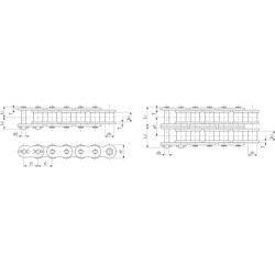 Półogniwo 20A-1, 120 kN, 1i1/4"x3/4"- Tsubaki RS1001HV