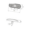 Lampa obrysowa biała LED 21-30V Aspöck 317704017