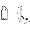 Nóż glebogryzarki fi11,5mm-lewy 175mmx140mm 