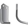 Nóż glebogryzarki fi14,5mm-57mm lewy 190mmx135mm Kuhn