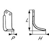 Nóż glebogryzarki fi12,5mm-lewy 160mmx117mm Maschio 