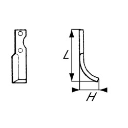 Nóż glebogryzarki fi9mm-72mm lewy 210mmx75mm Hako 