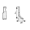 Nóż glebogryzarki fi9mm-72mm lewy 210mmx75mm Hako 