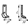 Nóż glebogryzarki fi11,5mm-114mm lewy 260mmx95mm Howard 