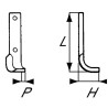 Nóż glebogryzarki fi12,5mm-120mm lewy 268mmx102mm Krone 